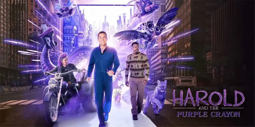 Movie Review Harold And The Purple Crayon (2024) The Magic Of The Boy From The Book And The Purple Crayon